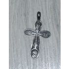 Серебряный крестик с пробой