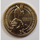 США 1 доллар 2023 Американские инновации Подземная железная дорога Огайо Двор D и Р 18-я монета в серии.