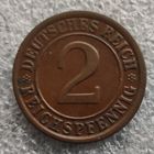 Германия 2 рейхспфеннига  1924 г. "J"