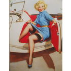 ЧИСТАЯ ОТКРЫТКА PIN-UP. худ. GIL ELVGREN.
