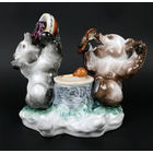 Чернильница 'Медвежата', фарфор, ЛФЗ, CCCР, 1960-е гг.