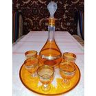 Редкий набор рюмок с графином Оранж...