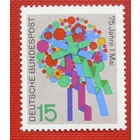 Германия. ФРГ.  К 75-летию 1-го Мая ( 1 марка ) 1965 года.