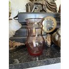 Винтажная ваза цветное стекло