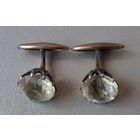 Запонки СССР, с горным хрусталём, 875