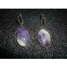Серьги СССР С Аметистом В Мельхиоре