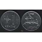 Литва _km85 1 цент 1991 год (_3