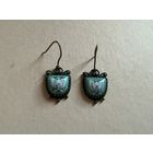 Серьги Финифть Мельхиор из СССР