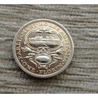 Werty71 Австралия 1 флорин 1927 Открытие здания парламента в Канберре Серебро