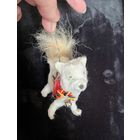 Ёлочная ватная игрушка собачка