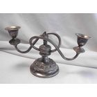 Подсвечник на две свечи Серебрение 01