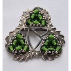 Брошь СССР. Клеймо. Кристаллы из цветного стекла. 70-е годы