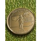 США 25 центов, 1999 (P) - Пенсильвания ( позолота )