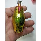 Ёлочная игрушка  -  Попугай . СССР  . Стекло .