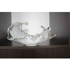 Стеклянная конфетница, стеклозавод "Неман", из СССР, высота 12,5 см., диаметр 18 см.