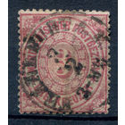 Северогерманский союз - 1869/71г. - 3 Kr - 1 марка - гашёная [Mi 21]. #1-Wu-12-A-1