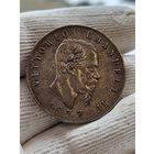 5 лир 1877 .Италия.  Серебро