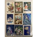 Открытки СССР Новогодние Дед Мороз Снегурочка