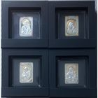 С рубля! Отличный комплект 4 иконы. Смоленская, Казанская, Минская, Жировичская.Серебро