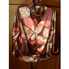 Красивая легкая блуза атлас 48-50 р.