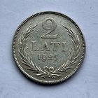 Монета серебро ЛАТВИЯ 2 лата 1925 год ОТЛИЧНЫЕ