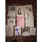 Графика Зарисовка  художника Рисунок персонажей к фильмам 10 ШТ (А24+)