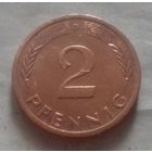 2 пфеннига, Германия 1976 D