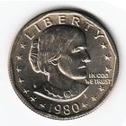 1 доллар США 1980 год Сьюзен Б. Энтони двор S _состояние UNC