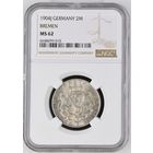 Германия. Бремен. 2 марки 1904 NGC MS 62 NGC