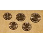 Таджикистан 2006 комплект 5 монет 5,10,20,25,50 дирам UNC