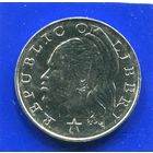 Либерия 25 центов 2000 UNC