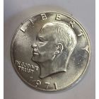 С рубля без мц! 1 доллар 1971 США серебро Эйзенхауэр штемпельный