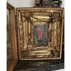 Старинная икона дерево, масло, киот ОРИГИНАЛ