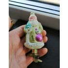 Елочная игрушка дед мороз стекло