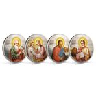 Ниуэ 4х2 доллара 2011г. "Евангелисты: Иоанн, Матфей, Лука, Марк". Монеты в капсулах; шикарном подарочном футляре; номерной сертификат; коробка. Серебро 124,40гр.(4 oz).