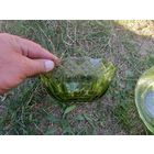 Салатница Неман Зелёное стекло красивая