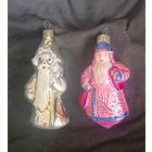 Лот Ёлочных игрушек , дед мороз с книгой и дед мороз с посохом.