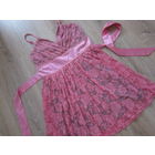 Платье нарядное, розовый гипюр, р.М