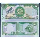 Тринидад и Тобаго, 5 долларов 2006 г., P-47c (FR, синешапочный момот), UNC