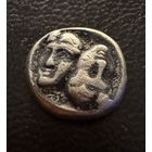 Драхма. Греция. Истрия.  Дельфин, Орел, близнецы. СЕРЕБРО.