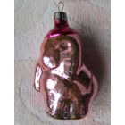 Редкая елочная игрушка "Слон". Стекло, СССР