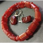 Гарнитур. Натуральный камень Сердолик.