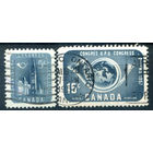 Канада - 1957г. - 14 конгресс ВПС, 1 марка печать Онтарио - 2 марки - полная серия, гашёные [Mi 318-319]. #3-WB-68-A-2