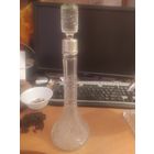 Графин хрустальный с серебряным ободком.