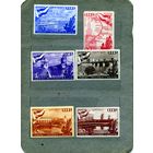 СССР, 1947, 10 лет каналу .москва-волга**, серия 6м,  Заг.1067-72 , чистая с накл