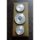 Барометр, термометр, гигрометр. 70-е годы Германия. На дереве. Размер 12-27 см.