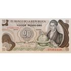 Werty71 КОЛУМБИЯ 20 песо 1983 UNC банкнота Золото