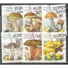 ГДР. Европейские грибы. 1980г. Mi#2551-58. Серия с СГ.
