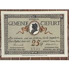 Нотгельд 25 пфеннигов 1921 год. Тифурт. Веймарская республика