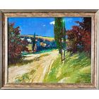 Игнатенко С.Н;70/55см;"Через тополя",2020г. Х/М.